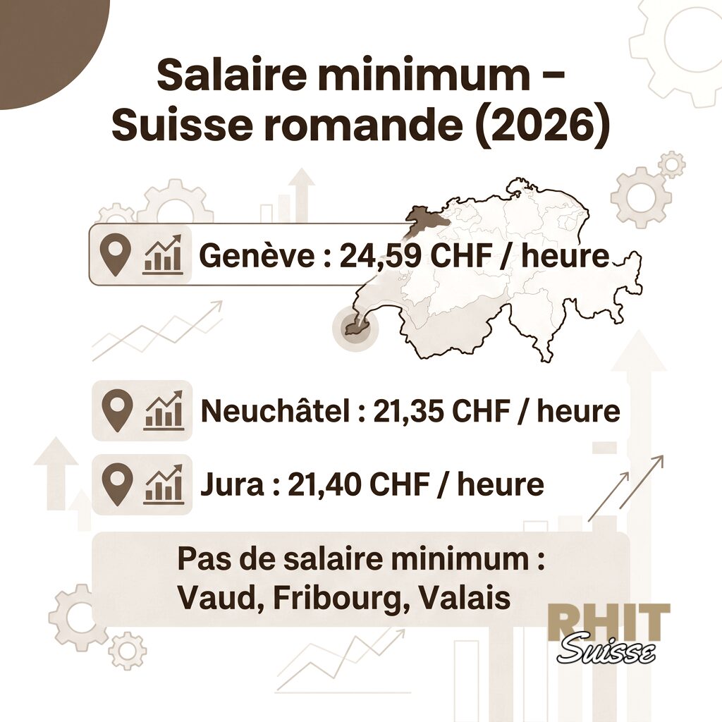Salaire minimum à Genève et en Suisse romande.